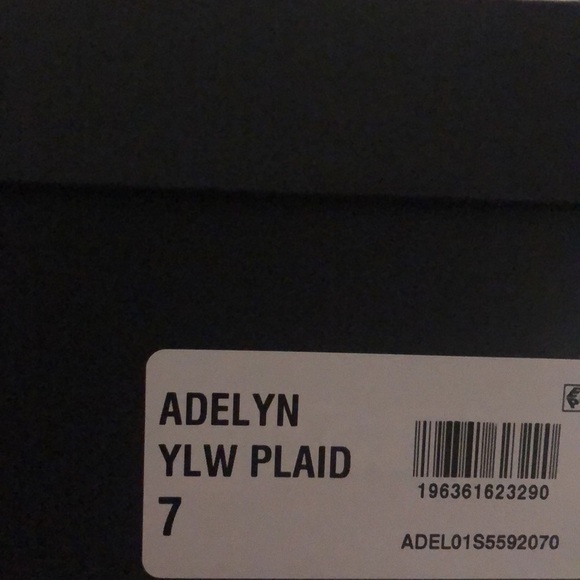 Betsey Johnson Adelyn Yellow Plaid Heel Loafers NIB 7 - Picture 7 of 10